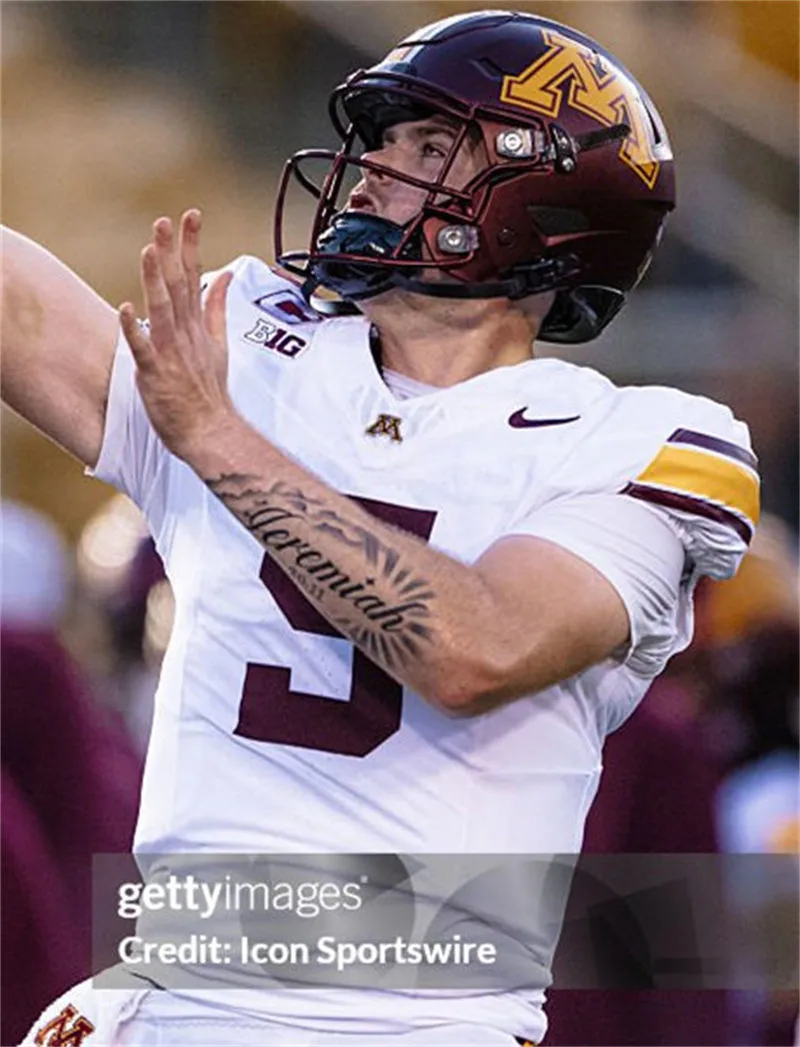 Minnesota Golden Gophers #5 Drake Lindsey 2025 White Nike F.U.S.E. Liminted Football Game Jersey