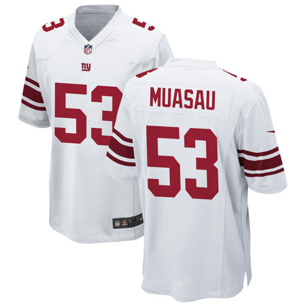 Men's New York Giants #53 Darius Muasau Nike White Vapor Untouchable Limited Jersey
