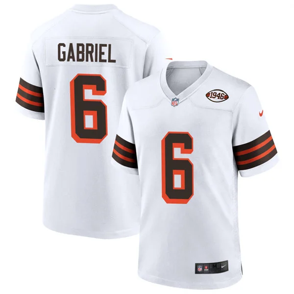 Womens Cleveland Browns #6 Dillon Gabriel Nike White 1946 Collection 75th Anniversary Limited Jersey