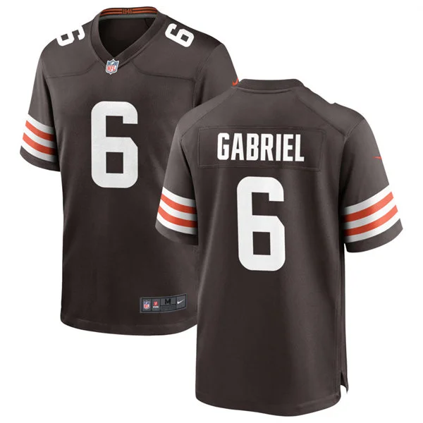 Womens Cleveland Browns #6 Dillon Gabriel Nike Brown Home Limited Jersey