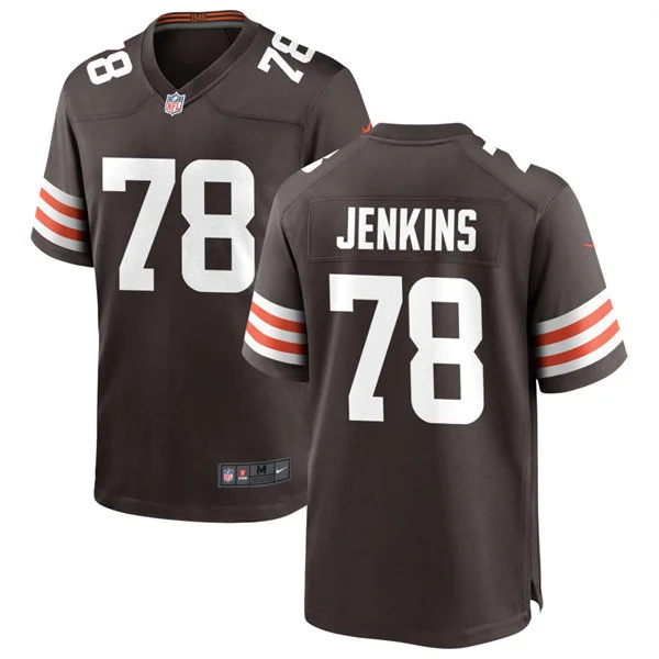 Womens Cleveland Browns #78Teven Jenkins Nike Brown Home Limited Jersey