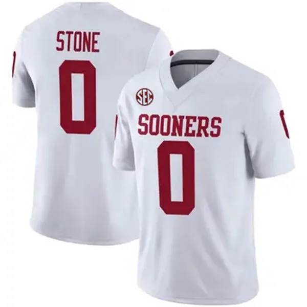 Oklahoma Sooners #0 David Stone 2025 SEC College Football Game Jersey White
