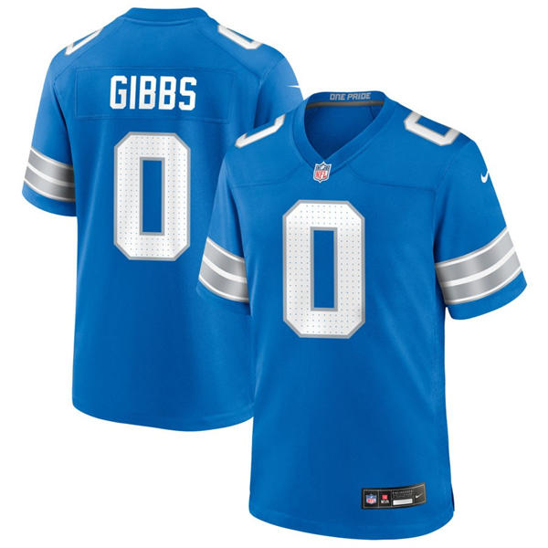 Youth Detroit Lions #0 Jahmyr Gibbs  Nike 2025 Blue Limited Jersey