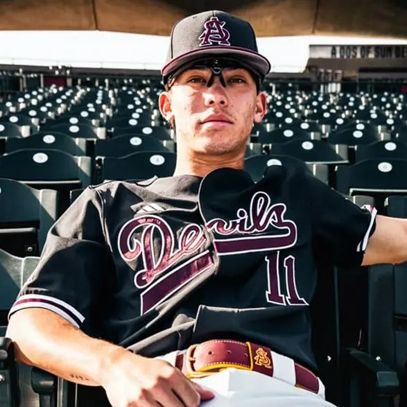 Arizona State Sun Devils #11 Kien Vu Black College Baseball Game Jersey