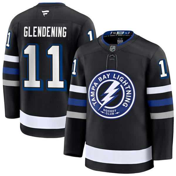 Mens Tampa Bay Lightning #11 Luke Glendening Fanatics Black Alternate Player Jersey