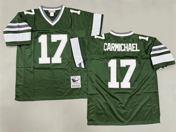 Men's Philadelphia Eagles #17 Harold Carmichael Mitchell & Ness Midnight Green Retired Player Replica Jersey