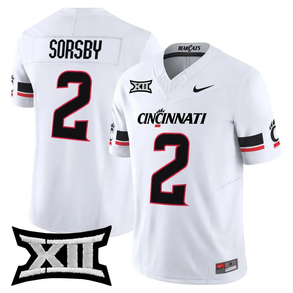 Cincinnati Bearcats #2 Brendan Sorsby 2025 PURE White Vapor F.U.S.E.Limited Football Jersey