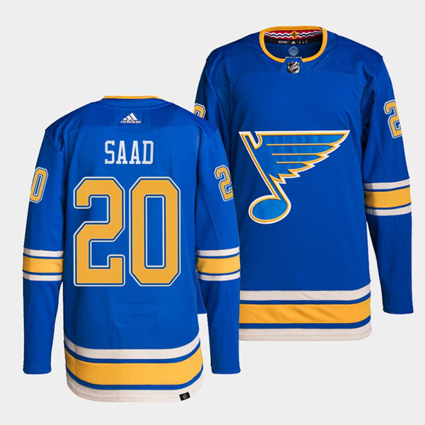 Mens St. Louis Blues #20 Brandon Saad adidas Blue Alternate Jersey