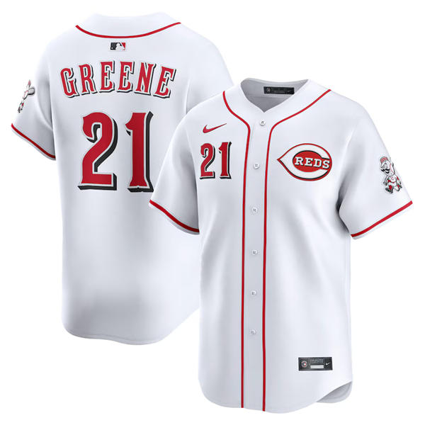 Men's Cincinnati Reds #21 Hunter Greene Nike White Home FlexBase Stitched Player Jersey