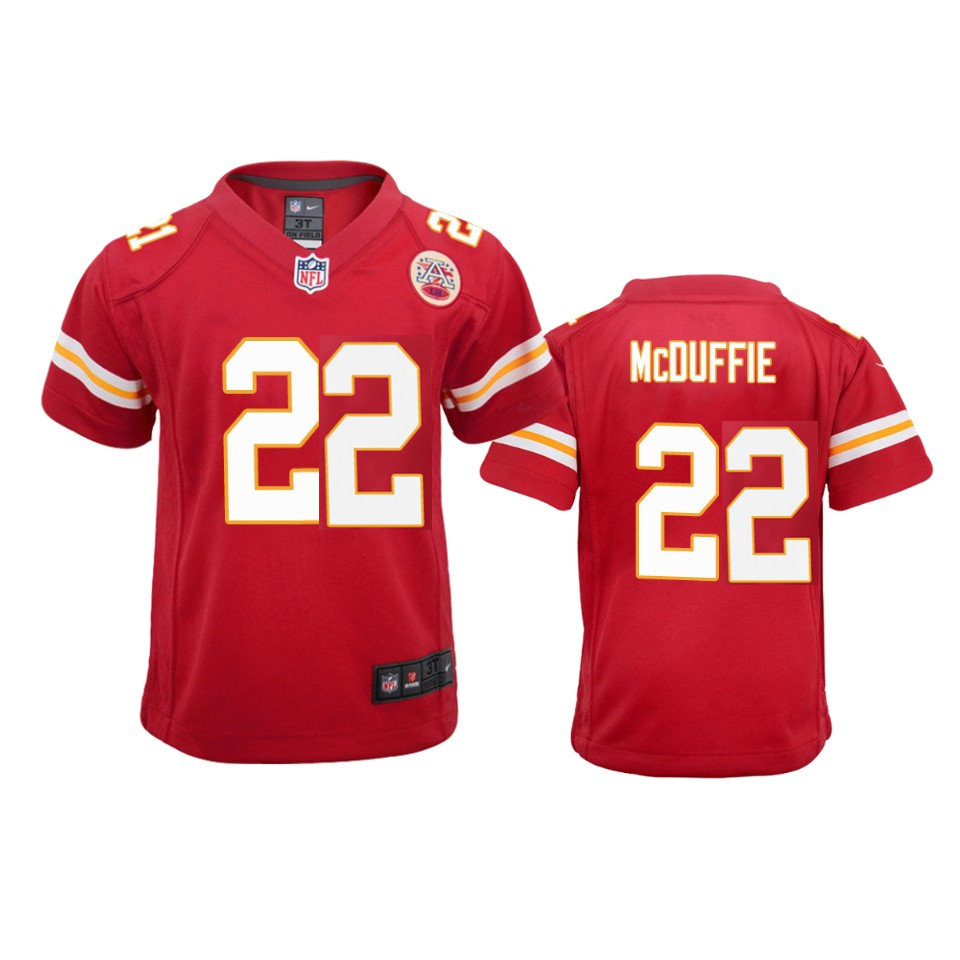 Youth Kansas City Chiefs #22 Trent McDuffie Nike Red Limited Jersey