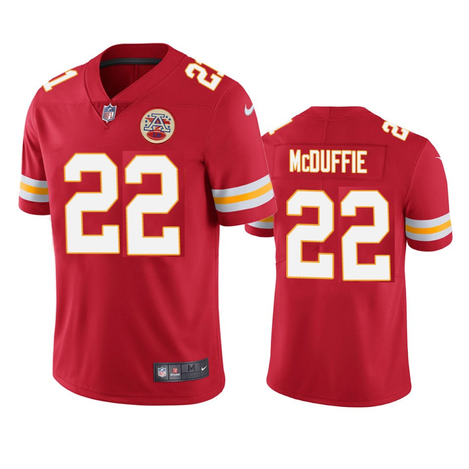Men's Kansas City Chiefs #22 Trent McDuffie Nike Red Vapor Untouchable Limited Jersey