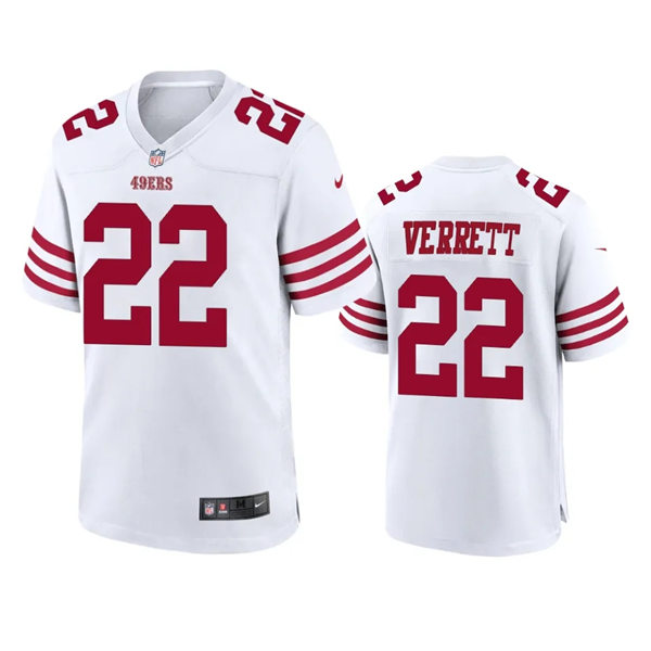 Mens San Francisco 49ers #22 Jason Verrett Nike White Vapor Limited Player Jersey