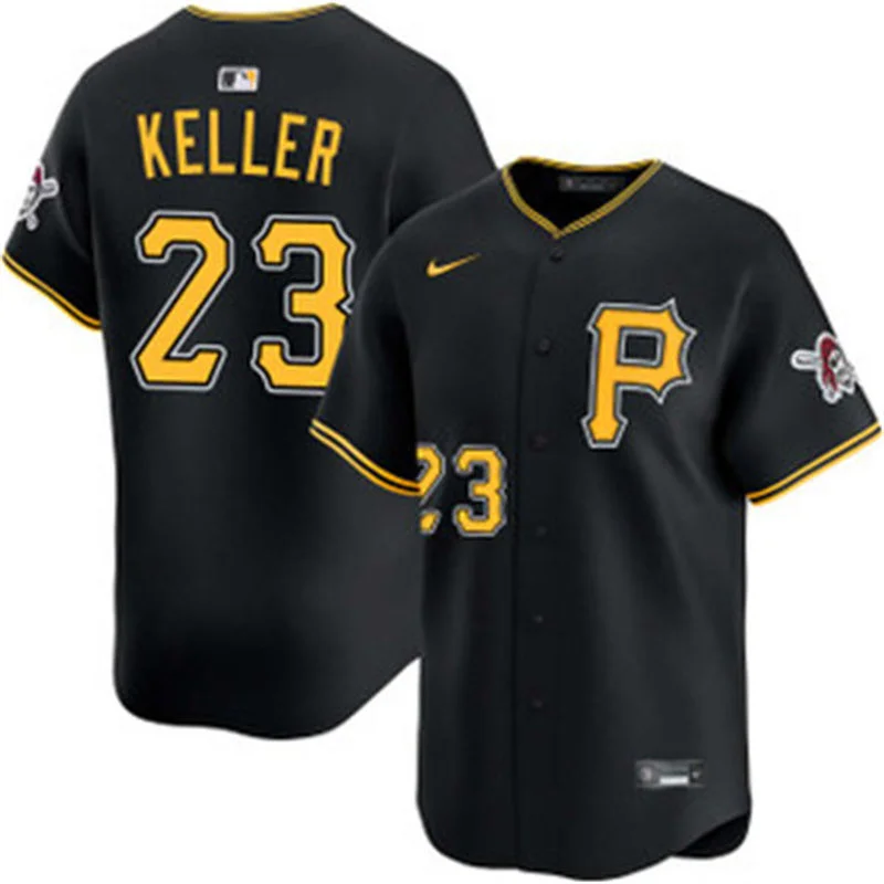 Mens Pittsburgh Pirates #23 Mitch Keller Nike Black Alternate Team Logo P Limited Jersey