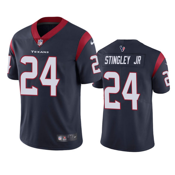 Men's Houston Texans #24 Derek Stingley Jr Nike Navy Vapor Limited Player Jersey