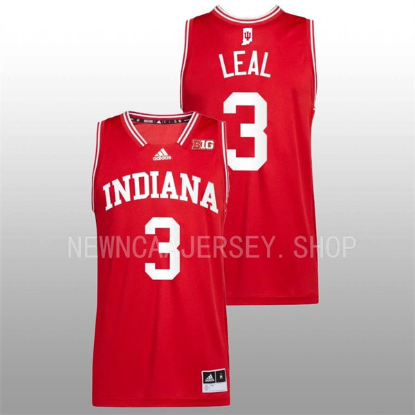 Mens Youth Indiana Hoosiers #3 Anthony Leal Crimson College Basketball Swingman Jersey