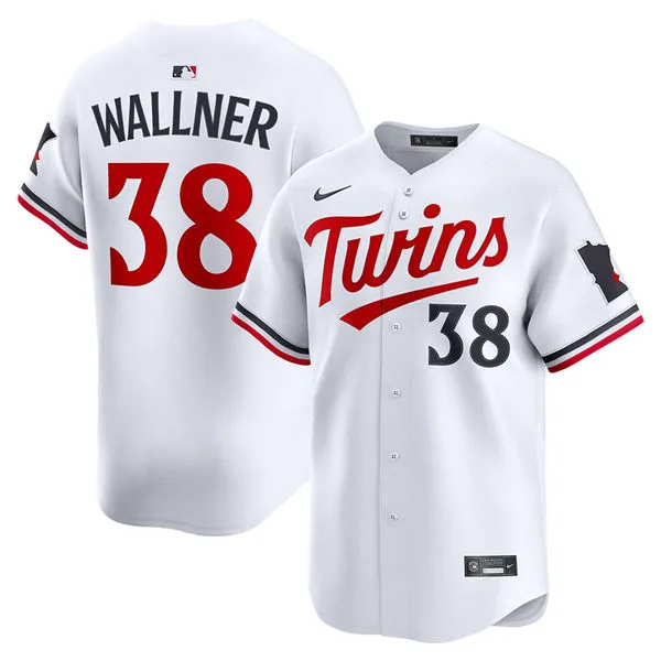 Mens Minnesota Twins #38 Matt Wallner Nike White Home Vapor Premier Elite Jersey