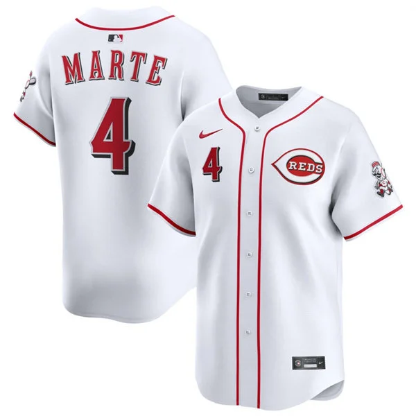 Men's Cincinnati Reds #4 Noelvi Marte Nike White Home Limited Player Jersey
