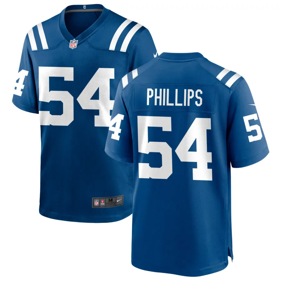 Mens Indianapolis Colts #54 Jacob Phillips Nike Royal F.U.S.E.Vapor Limited Player Jersey