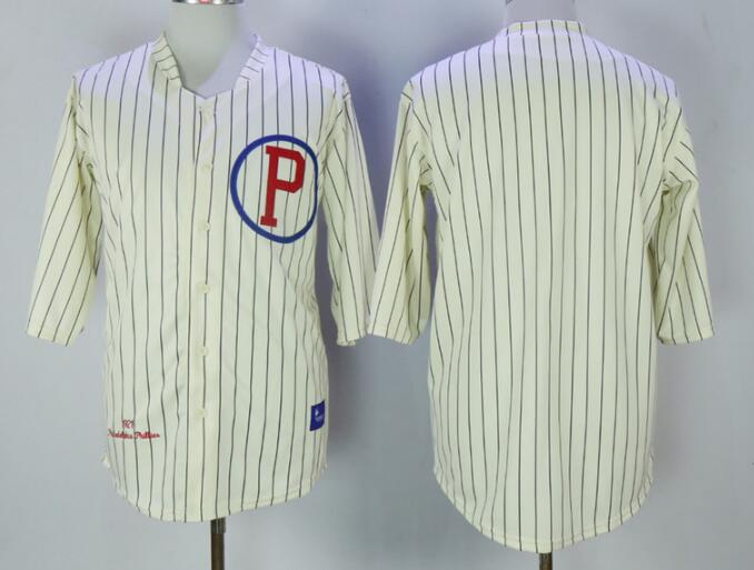 Men's 1921 Philadelphia Phillies Mitchell & Ness Cream Authentic Throwback Jersey