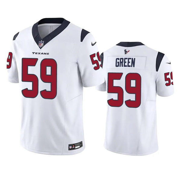 Men's Houston Texans #59 Kenyon Green Nike White Vapor Limited Jersey