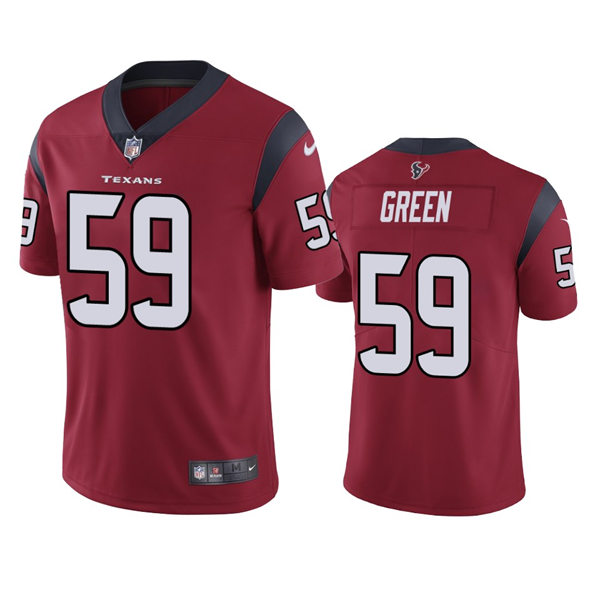 Men's Houston Texans #59 Kenyon Green Nike Red Alternate Vapor Limited Player Jersey