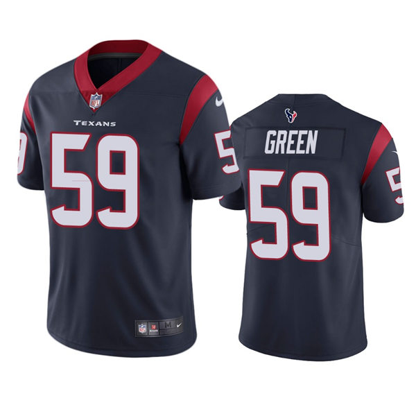 Men's Houston Texans #59 Kenyon Green Nike Navy Vapor Limited Player Jersey