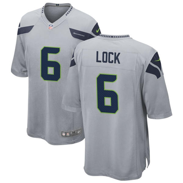 Youth Seattle Seahawks #6 Drew Lock Nike Gray Alternate Limited Jersey
