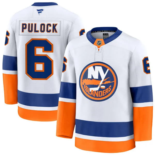 Men's New York Islanders #6 Ryan Pulock Fanatics Away White Jersey