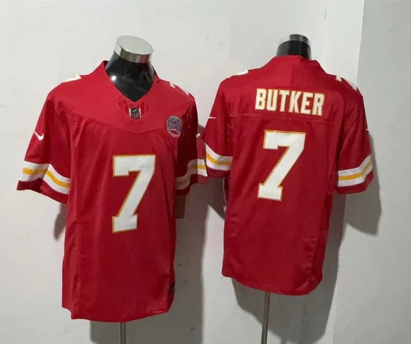 Men's Kansas City Chiefs #7 Harrison Butker Nike Red F.U.S.E. Vapor Limited Jersey