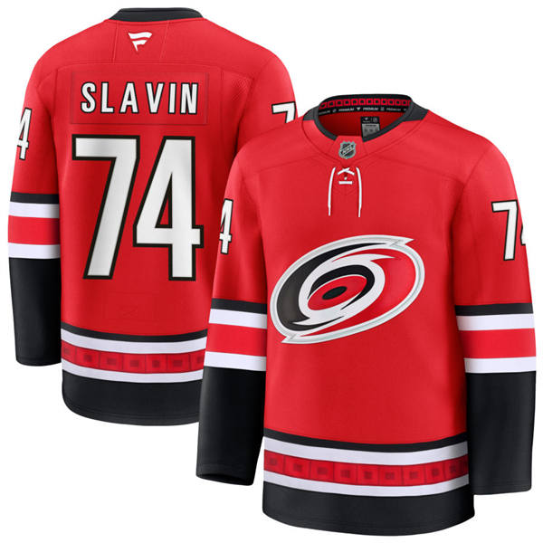 Men's Carolina Hurricanes #74 Jaccob Slavin Fanatics Alternate Red Primegreen Player Jersey