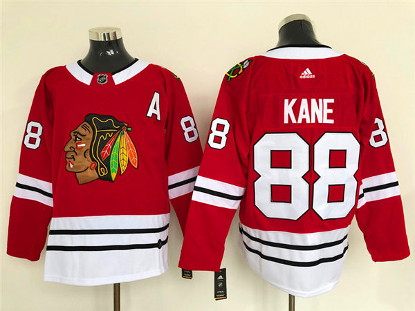 Womens Chicago Blackhawks #88 Patrick Kane Stitched Adidas Home Red Jersey