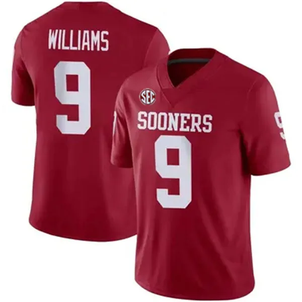 Oklahoma Sooners #9 Gentry Williams 2025 SEC Crimson College Football Game Jersey