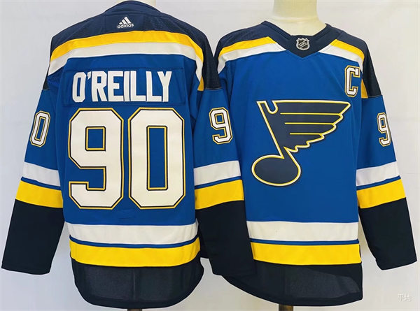 Men's St. Louis Blues #90 Ryan O'Reilly adidas Home Blue Jersey