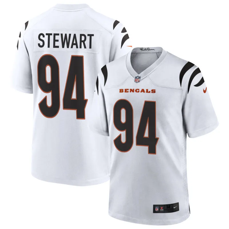 Youth Cincinnati Bengals #94 Shemar Stewart Nike White Away Limited Player Jersey