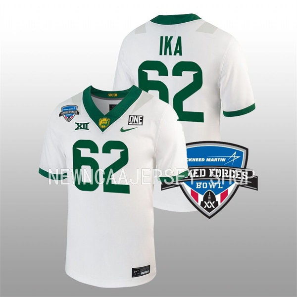 Mens Youth Baylor Bears #62 Siaki Ika White Nike College Football Game Jersey