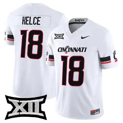 Cincinnati Bearcats #18 Travis Kelce 2025 PURE White Vapor F.U.S.E.Limited Football Jersey