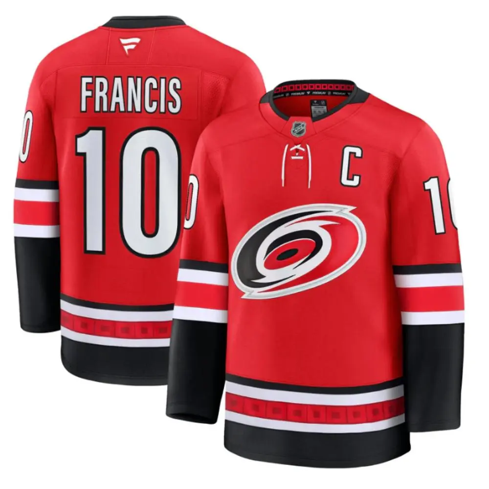 Men's Carolina Hurricanes Retired Player #10 Ron Francis Fanatics Home Red Jersey