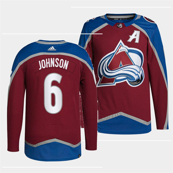 Mens Colorado Avalanche #6 Erik Johnson adidas Home Maroon Player Jersey