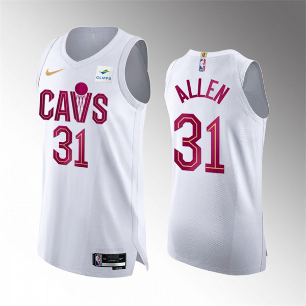 Mens Cleveland Cavaliers #31 Jarrett Allen White 2022-23 Association Edition Jersey