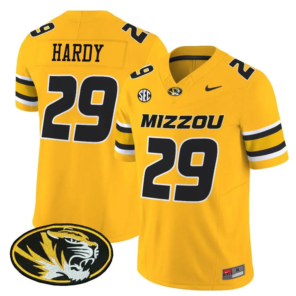 Missouri Tigers #29 Ahmad Hardy Gold College Football Game Jersey