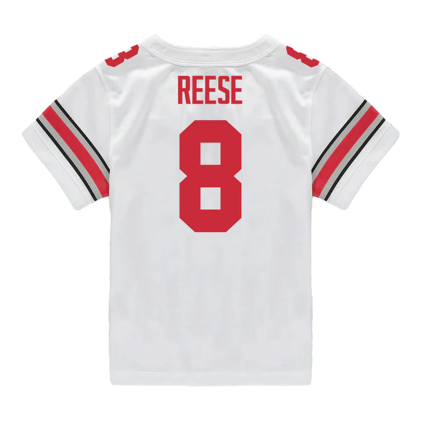 Mens Youth Ohio State Buckeyes #8 Arvell Reese White F.U.S.E. Limited College Football Game Jersey