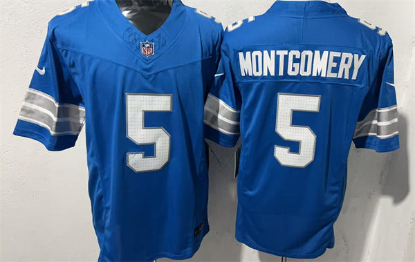 Youth Detroit Lions #5 David Montgomery Nike 2024 Blue Limited Jersey