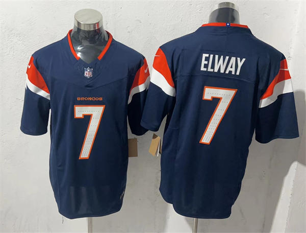 Mens Denver Broncos Retired Player #7 John Elway Nike Navy Alternate Vapor F.U.S.E. Limited Jersey