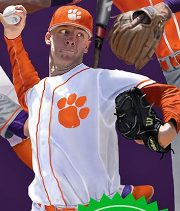 Men's Clemson Tigers Custom Nike White Retro Throwback Baseball Jersey