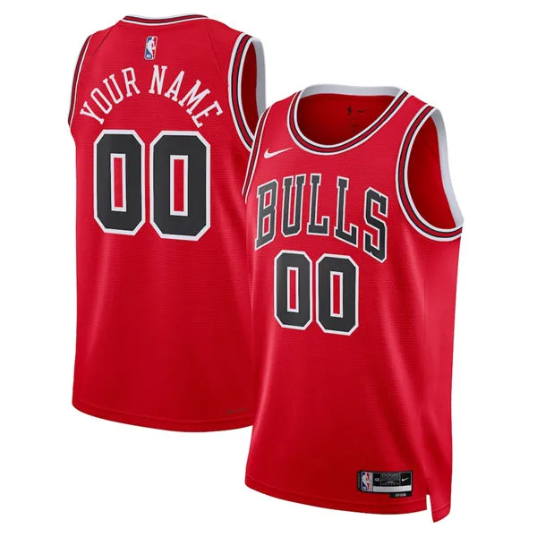 Chicago Bulls Custom Stitched Nike Red Icon Edition Swingman Jersey