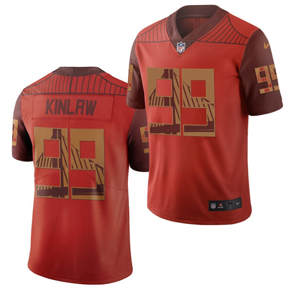 Men's Custom San Francisco 49ers Custom NIKE NFL Orange City Edition Vapor Limited Jersey