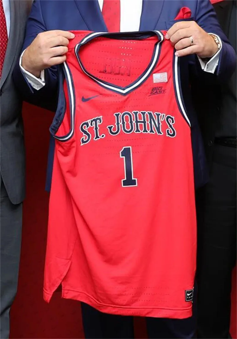 St. John's Red Storm #1 Dillon Mitchell 2025 Red College Basketball Game Jersey