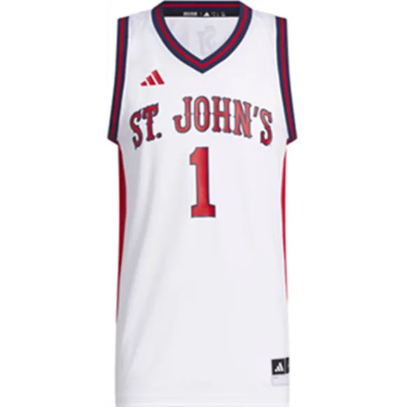 St. John's Red Storm Custom Adidas  2026 White Basketball Game Jersey