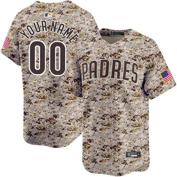 San Diego Padres Custom Nike USMC Alternate Camo Limited Jersey