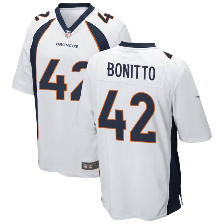 Youth Denver Broncos #42 Nik Bonitto Nike White Limited Player Jersey
